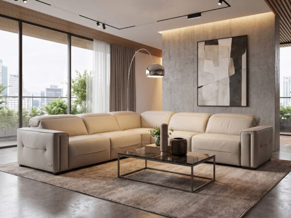 Estro Milano Arlene 5pc Power Sectional