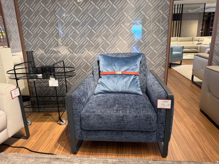 Estro Milano Montecarlo Armchair Blue Fabric