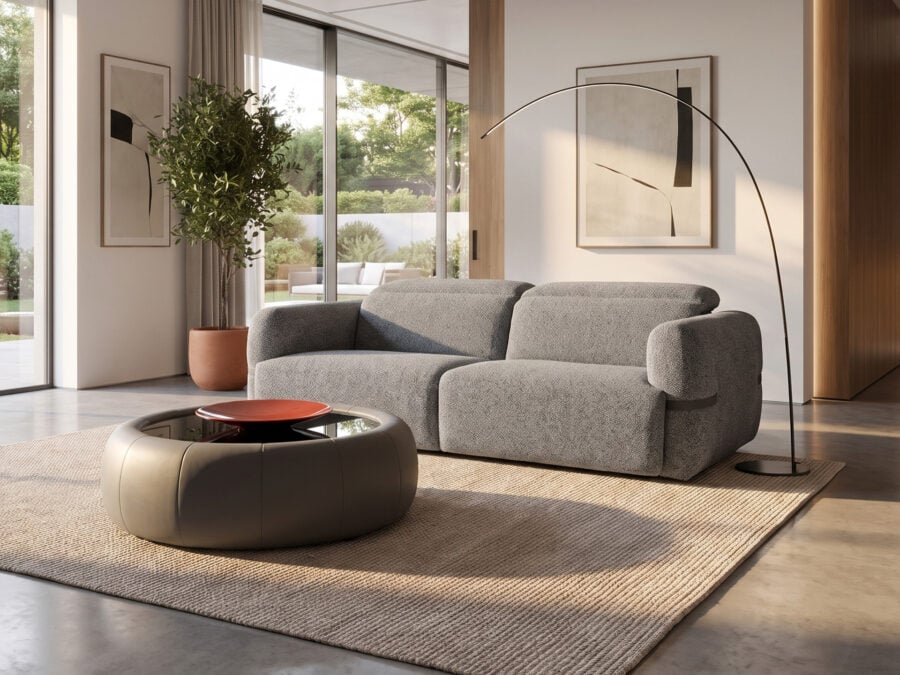 Estro Milano Round Power Loveseat