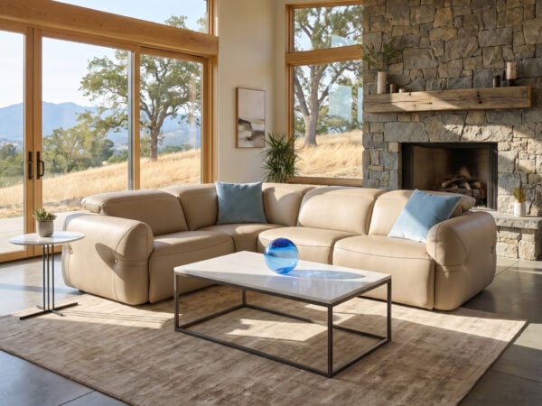 Estro Milano - Round 4pc Sectional Sand