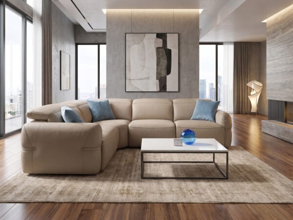 Estro Milano - Round 4pc Sectional Sand