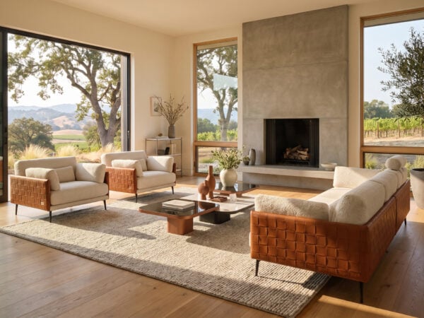 Estro Milano Loren Sofa with Headrests