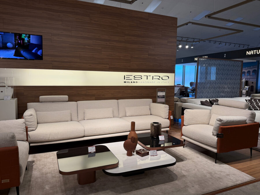 Estro Milano Loren Sofa with Headrests