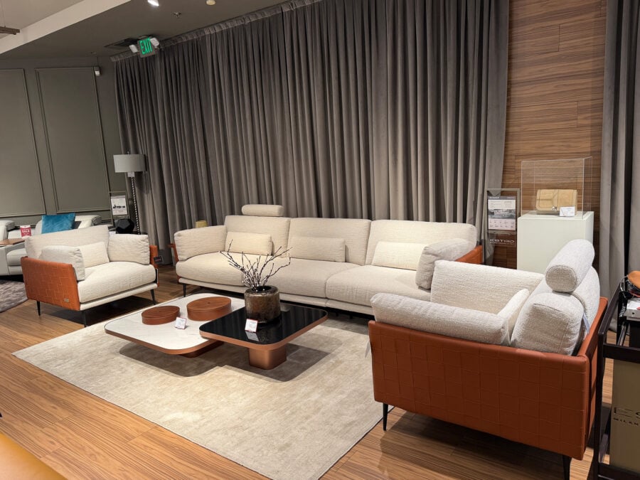 Estro Milano Loren Sofa with Headrests