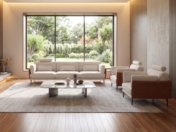 Estro Milano Loren Sofa with Headrests