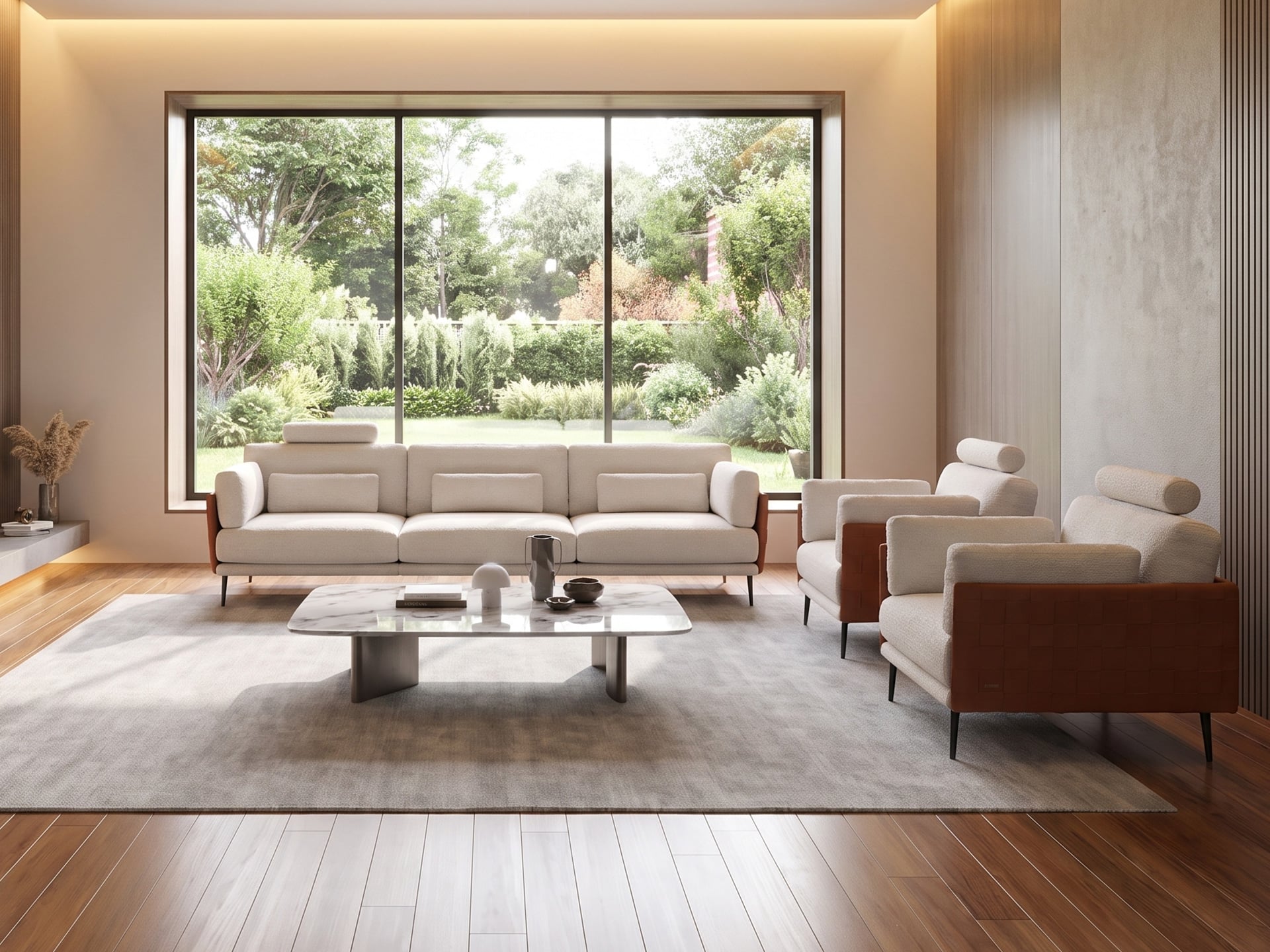 Estro Milano Loren Sofa with Headrests