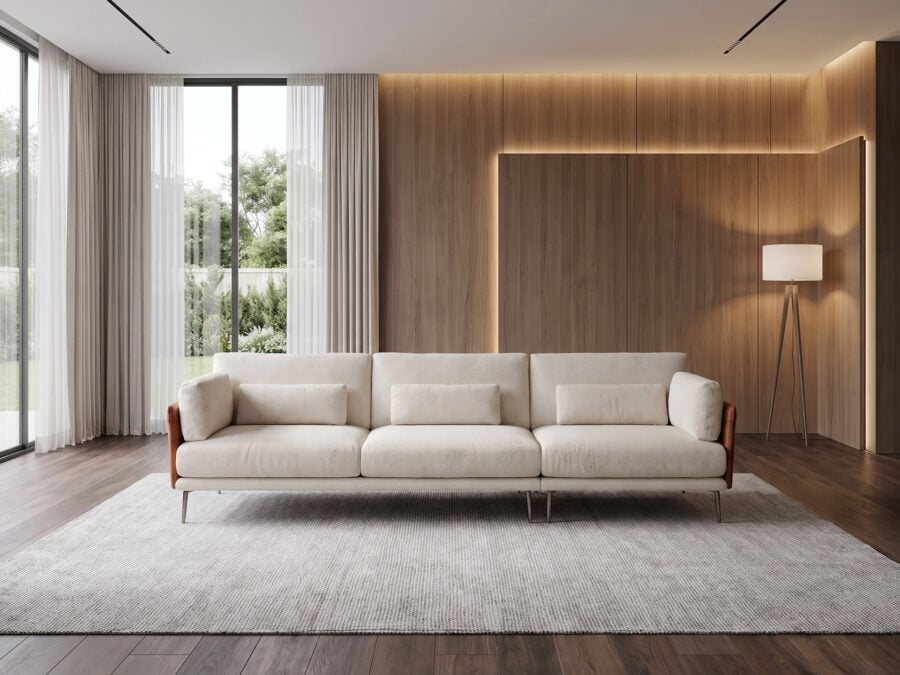 Estro Milano Loren Sofa with Headrests