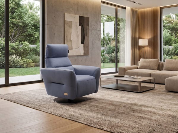 Estro Milano Norma Power Recliner Ocean Leather