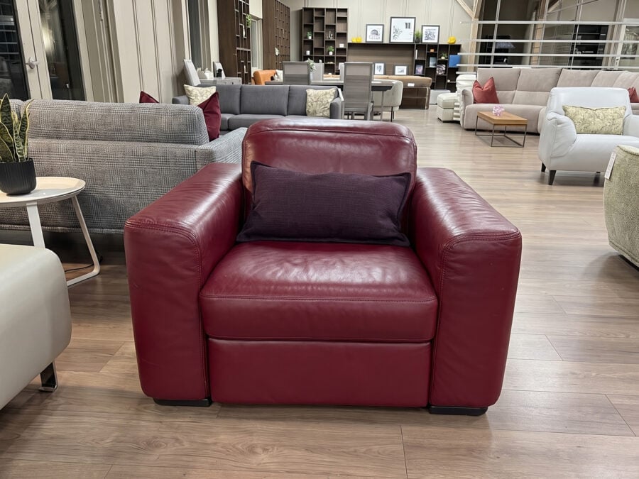 ItalSofa Diesis Power Recliner Leather Bordeaux
