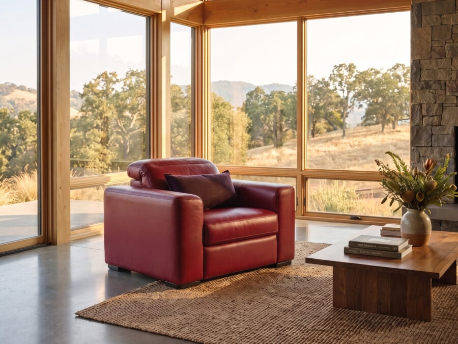 ItalSofa Diesis Power Recliner Leather Bordeaux