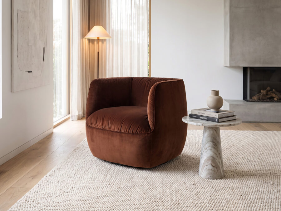 Natuzzi Editions Wally C195 Swivel Chair Armchair
