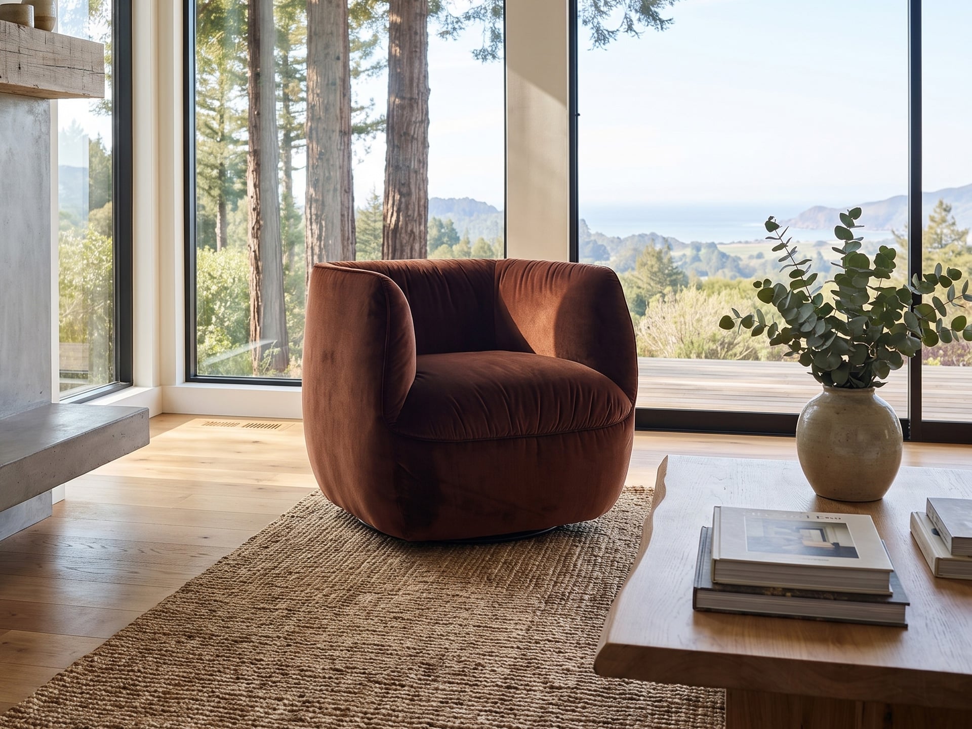 Natuzzi Editions Wally C195 Swivel Chair Armchair