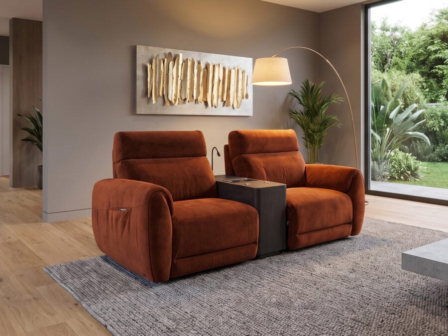 Natuzzi Editions Nuvia C328 Power Loveseat