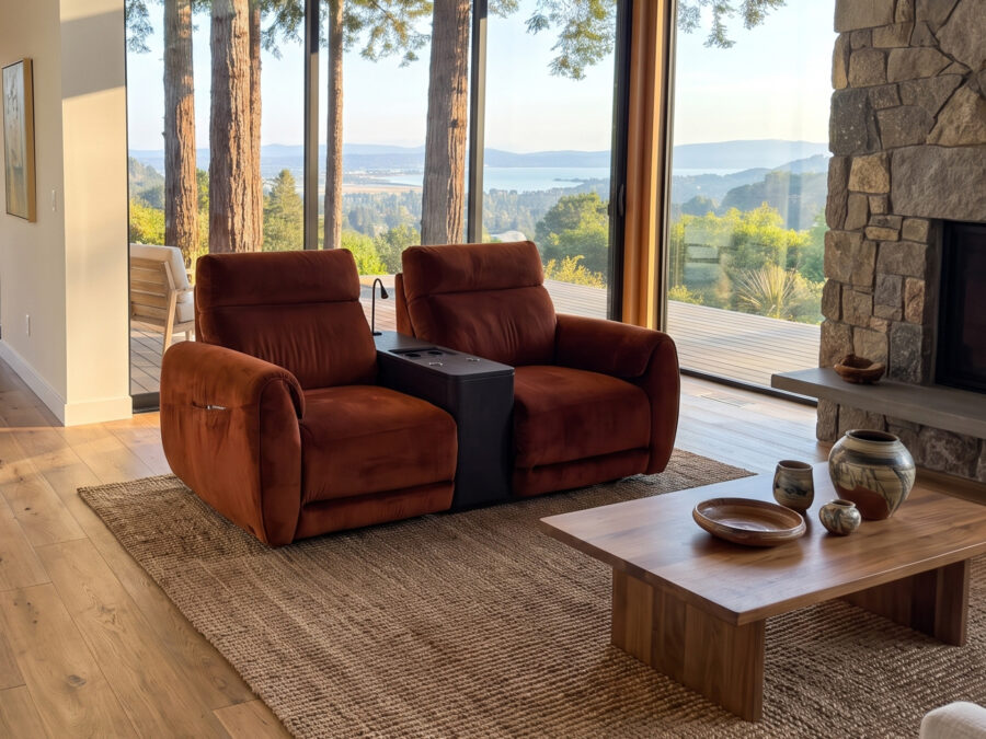 Natuzzi Editions Nuvia C328 Power Loveseat