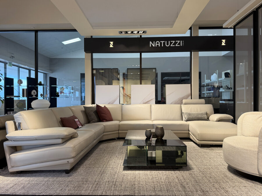 Natuzzi Italia Plaza 5pc Leather Sectional