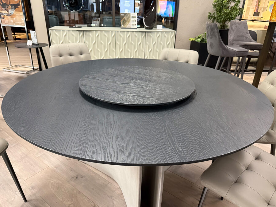 Bontempi - Magnum Round Table with Charcoal Oak top