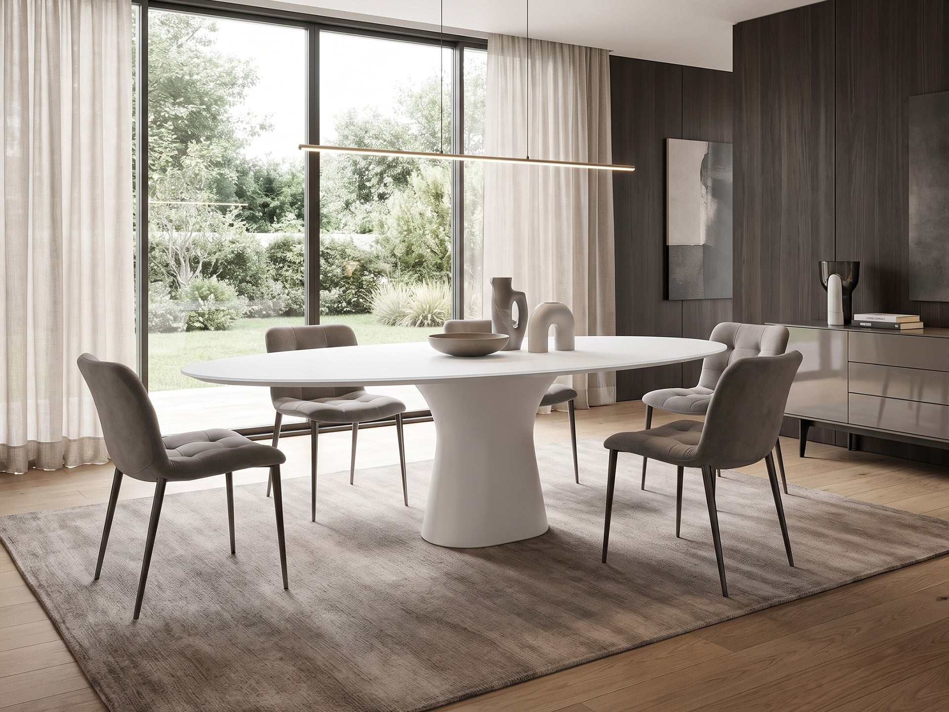 Bontempi Podium Oval Dining Table