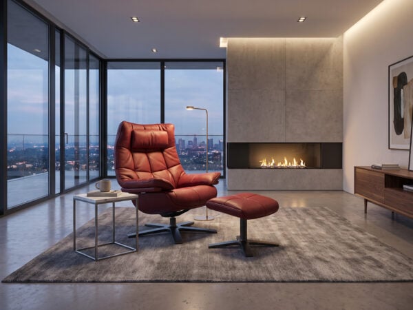 Natuzzi Italia Re-Vive Recliner with Ottoman