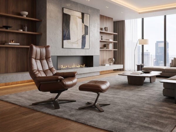 Natuzzi Italia Re-Vive Recliner with Ottoman