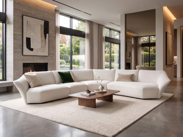 Natuzzi Italia Timeless Sectional White