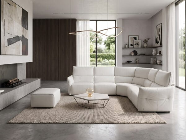 Natuzzi Italia Wellbe Power Sectional Bianco
