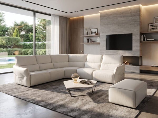 Natuzzi Italia Wellbe Power Sectional Bianco