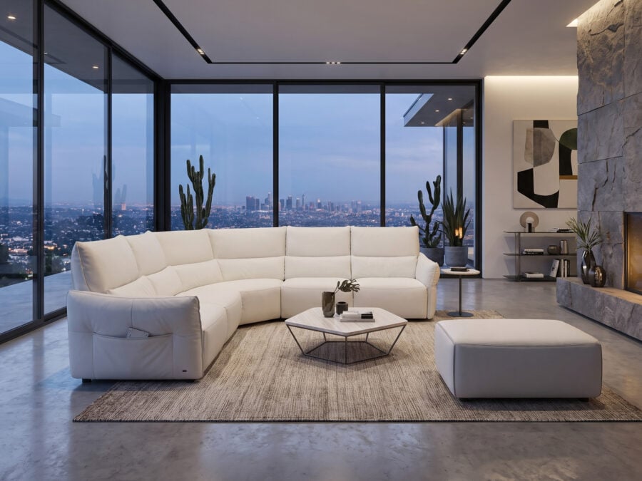 Natuzzi Italia Wellbe Power Sectional Bianco